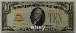 1928 Gold Certificate, $10 VF