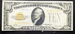 1928 Series $10 Gold Certificate Hamilton Choice VF+ Fr. 2400