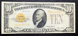 1928 Series $10 Gold Certificate Hamilton VF Fr. 2400 Pinholes