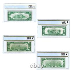 1928 Small Size Gold Certificates $10, $20, $50, & $100 PCGS Certified Very Fine