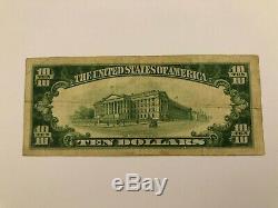 1928 United States 10 Dollar Gold Certificate Banknote Circulated (Fine)