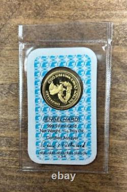 1985 American Prospector 1/10oz Engelhard. 9999 Fine Gold Gold Assay Certificate