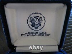 1994 1/10 $5 GOLD AMERICAN EAGLE FINE GOLD WithBOX & CERTIFICATE