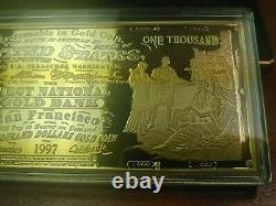1997 Half Pound (8 Try oz.) Golden Certificate. 999 Pure Fine Silver Washington