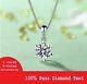 1.0ct D Color Moissanite Pendant Necklace 18K White Gold Au750 With Certificate