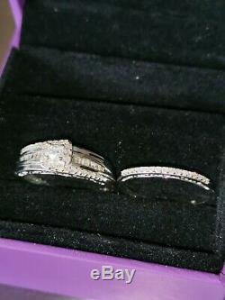 1/2ct certified diamond White Gold Diamond Ring set Size P-Q with certificate
