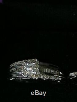1/2ct certified diamond White Gold Diamond Ring set Size P-Q with certificate