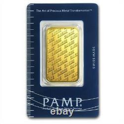 1 oz Pamp Suisse Gold Bar. 9999 Fine Gold With Sealed Assay Certificate