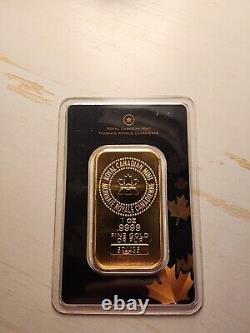 1 oz Royal Canadian Mint Gold Bar. 9999 Fine Gold With Sealed Assay Certificate