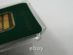 1 troy oz ounce Gold Bar Johnson Matthey JM 99.99% Fine B47401 Green Certificate