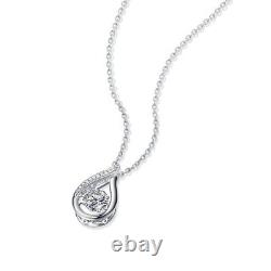 1ct Diamond Pendant Necklace White Gold & Gift Box Lab-Created IGI Certification