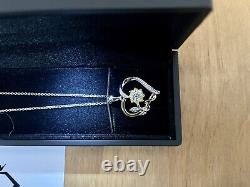 1ct Diamond Sunflower Pendant Necklace & Gift Box Lab-Created IGI Certification