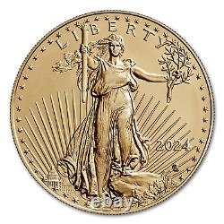 2024 1/10 Oz American Gold Eagle Coin Brilliant Uncirculated with a Certificate