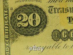 $20 1882 Gold Certificate PMG 25 very fine Garfield
