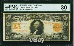 $20 1906 Fr# 1183 GOLD CERTIFICATE PMG Very Fine 30 VF30