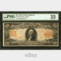 $20 1906 Fr# 1185 GOLD CERTIFICATE PMG Very Fine 25 VF25