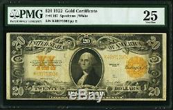 $20 1922 Fr# 1187 GOLD CERTIFICATE PMG Very Fine 25 VF25