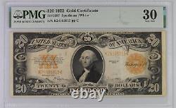 $20 1922 Gold Certificate Fr. 1187 PMG 30 Very Fine