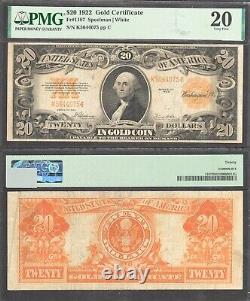 $20 1922 Gold Certificate Fr. 1187 Speelman and White PMG 20 Very Fine