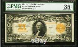 $20 1922 Gold Certificate PMG Choice Very Fine 35 EPQ EPQ Fr. 1187 VF VF35 LARGE