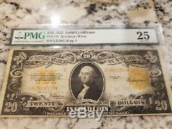 $20 1922 Gold Certificate US Bank Note Very Fine