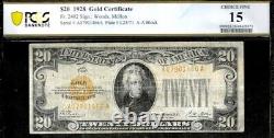 $20 1928 Gold Certificate, Fr. 2402 PCGS BN Choice Fine 15