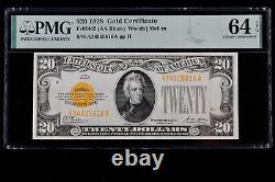 $20 1928 PMG 64 EPQ Gold Certificate A34525616A Fr. 2402 Single Year Issue