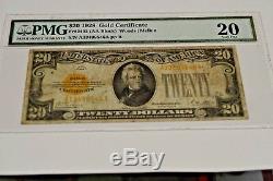 $20 1928 gold certificate pmg very fine 20