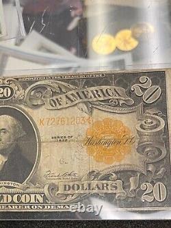 $20 Gold Certificate 1922 Large Size Nice FINE Priced to sell