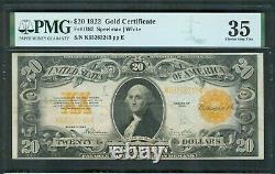 $20 Gold Certificate series 1922, PMG Choice Very Fine 35