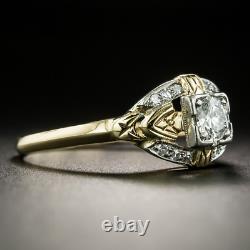 2.33Ct Round Cut Lab-Created Diamond Unique Two-Tone Filigree Style Vintage Ring