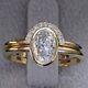 2.50carat Oval Cut Moissanite Ring IGL&T UK Certification 14k Yellow Gold Plated
