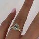 2.50ct D/FL Oval Cut Moissanite Engagement Ring Bridal Set 14k Yellow Gold Fn