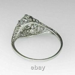 2.5Ct Round Cut Diamond Filigree Victorian Edwardian Vintage Ring 14k White Gold