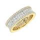2.75 Ct 100% Natural Round & Princess Diamond Full Eternity Ring 18K Yellow Gold
