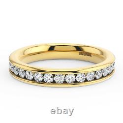 3MM 0.80CT Round Brilliant Cut Diamonds Full Eternity Wedding Ring in 18K Gold