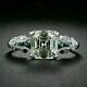 3 Ct Asscher Cut Diamond Art Deco Vintage Antique Engagement Ring 14k White Gold