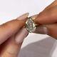 3 Ct Oval Shaped D/FL Moissanite 14K Yellow Gold Plated Solitaire Bezel Set Ring