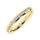 3 MM 100% Natural Round & Baguette Cut Diamond Half Eternity Ring 9K Yellow Gold