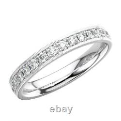 3mm Round Brilliant Cut Diamonds Full Eternity Wedding Ring in 9K White Gold