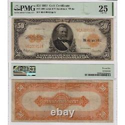 $50 1922 Gold Certificate Fr# 1200 Large S/N PMG Certified Very Fine 25