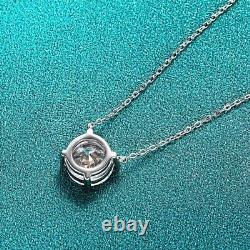 5ct Diamond Four Claws Pendant Necklace & Gift Box Lab-Created IGI Certification