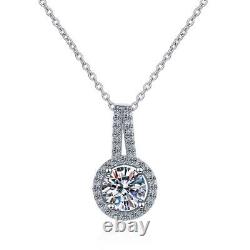 5ct Moissanite Necklace Gold Plated 925 Sterling Silver Necklace For Women Gift