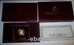 992-w $5 Us Gold Olympic Commemorative Proof Coin W Box Sleeve Certificate