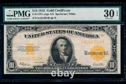 AC Fr 1173 1922 $10 Gold Certificate PMG 30 EPQ