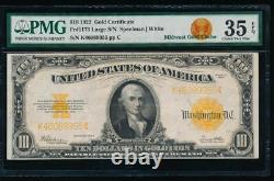 AC Fr 1173 1922 $10 Gold Certificate PMG 35 EPQ