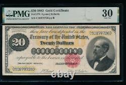 AC Fr 1178 1882 $20 Gold Certificate PMG 30