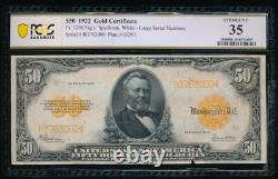 AC Fr 1200 1922 $50 Gold Certificate PCGS 35 comment