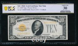AC Fr 2400 1928 $10 Gold Certificate STAR NOTE PCGS 30