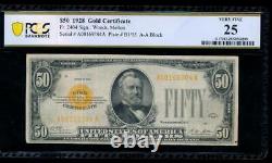 AC Fr 2404 1928 $50 Gold Certificate PCGS 25